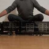 Vand camion/ trailer 1:18 custom, metalic, full open